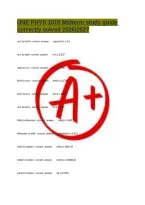 UNE PHYS 1010 Midterm study guide correctly solved 2026&sol;2027