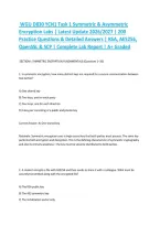 WGU D830 YCN1 Task 1 Symmetric & Asymmetric Encryption Labs &vert; Latest Update 2026&sol;2027 &vert; 200 Practice Questions & Detailed Answers &vert; RSA&comma; AES-256&comma; OpenSSL & SCP &vert; Complete Lab Report &vert; A&plus; Graded