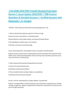 UTA NURS 5433 FNP II Family Nursing Final Exam Review &vert; Latest Update 2026&sol;2027 &vert; 200 Practice Questions & Detailed Answers &vert; Verified Answers with Rationales &vert; A&plus; Graded