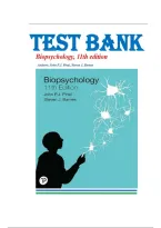 Test Bank &mdash; Biopsychology&comma; 11th Edition &lpar;Pinel&comma; 2021&rpar;&comma; Chapters 1-18  All Chapters Covered