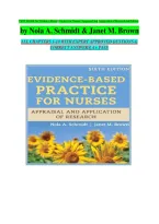 Test Bank - Evidence-Based Practice For Nurses&colon; Appraisal And Application Of Research 6th Edition &lpar; Nola A&period; Schmidt &comma; 2024&rpar; All Chapters&period;