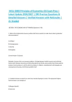 WGU D089 Principles of Economics OA Exam Prep &vert; Latest Update 2026&sol;2027 &vert; 200 Practice Questions & Detailed Answers &vert; Verified Answers with Rationales &vert; A&plus; Graded