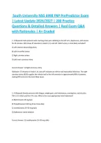 South University NSG 6998 FNP Pre-Predictor Exam &vert; Latest Update 2026&sol;2027 &vert; 200 Practice Questions & Detailed Answers &vert; Real Exam Q&A with Rationales &vert; A&plus; Graded