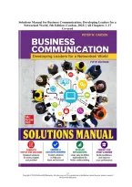Solutions Manual for Business Communication&colon; Developing Leaders for a Networked World&comma; 5th Edition &lpar;Cardon&comma; 2023&rpar; &vert; All Chapters 1&ndash;17 Covered