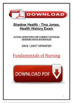 Shadow Health - Tina Jones&comma; Health History Exam-Actual Questions And Correct Detailed Answers With Rationales 2026 2027 Updated