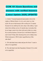 CCIM 101 Exam Questions and &NewLine;answers with verified Answers &NewLine;&lpar;Latest Update 2026&rpar; UPDATE&excl;&excl; 