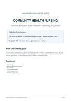 COMMUNITY HEALTH NURSING&NewLine;Community & Population Health &bull; Prevention&comma; Epidemiology and Outreach&NewLine;150 Multiple-Choice Questions&NewLine;Four options per question &bull; Correct answer highlighted in green &bull; Rationale highlighted in blue&NewLine;Designed for BSN-level revisio