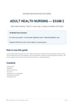 ADULT HEALTH NURSING &mdash; EXAM 2&NewLine;Adult Health Nursing &bull; Exam 2&colon; Acute Care&comma; Complex Conditions & Priorities&NewLine;150 Multiple-Choice Questions&NewLine;Four options per question &bull; Correct answer highlighted in green &bull; Rationale highlighted in blue&NewLine;Designed for BSN-lev