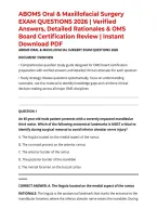 ABOMS Oral & Maxillofacial Surgery EXAM QUESTIONS 2026 &vert; Verified Answers&comma; Detailed Rationales & OMS Board Certification Review &vert; Instant Download PDF