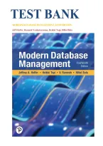 Test Bank for Modern Database Management 14th&nbsp;Edition by Jeffrey A&period; Hoffer&semi; Heikki Topi&semi; V&period; Ramesh&semi; Hillol Bala&period; YOUR DATABASE SKILLS START HERE