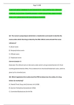 Clayton&rsquo;s Basic Pharmacology For Nurses&comma; 19Th Edition &lpar;Willihnganz&comma; &NewLine;Gurevitz&comma; & Clayton&rpar;-- Comprehensive &mdash;Exam Questions  Latest Edition &NewLine;2026 &ndash; 2027  Version Solved Questions & Answers