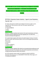 BIO 152 A&P II Lab 7 Exam Respiratory & Digestive Systems Actual Exam 2026&sol;2027 &ndash; Complete 30 Questions with Detailed Rationales &vert; 100&percnt; Verified &vert; Pass Guaranteed &ndash; A&plus; Graded