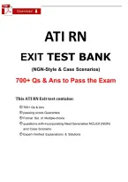 ATI RN Exit Exam Test Bank 2024&ndash;2025 &vert; 700 Practice Questions & Revised Answers &vert; Comprehensive NCLEX-RN Review&comma; NGN-Style Questions & Rationales