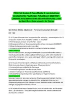 PSYC 140 Module 5 Exam Middle & Late Adulthood Developmental Psychology Actual Exam 2026&sol;2027 &ndash; Complete 30 Questions with Detailed Rationales &vert; 100&percnt; Verified &vert; Pass Guaranteed &ndash; A&plus; Graded
