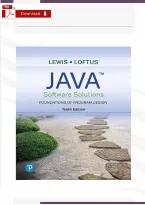 Java Software Solutions&colon; Foundations of Program Design 10th Edition by John Lewis & William Loftus &vert; Complete Test Bank &vert; All Chapters Included &vert; Programming Questions & Answers