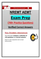 NREMT AEMT Exam Prep &lpar;2026&sol;2027&rpar; &ndash; Questions with Verified Answers and Rationales&comma; Latest Update