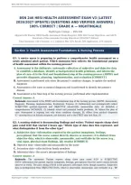 BSN 246 HESI Health Assessment Remediation 2026&sol;2027 &vert; Verified Q&A &vert; 100&percnt; Correct &vert; Grade A &vert; Pass Guaranteed - A&plus; Graded&NewLine;&NewLine;