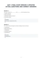 A&P 1 Final Exam Version 2 Updated&NewLine;Actual Questions And Correct Answers