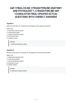 A&P 1 Final Exam&comma; Straighterline Anatomy&NewLine;And Physiology 1&comma; Straighterline A&P&NewLine;1 Cumulative Final Updated Actual&NewLine;Questions With Correct Answers