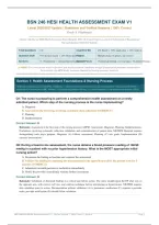 BSN 246 HESI Health Assessment Exam V1 2026&sol;2027 &vert; Verified Q&A &vert; 100&percnt; Correct &vert; Grade A &vert; Pass Guaranteed - A&plus; Graded&NewLine;&NewLine;