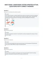 A&P2 Exam 1 Endocrine System Updated Actual&NewLine;Questions With Correct Answers