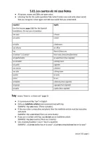 Class notes Spanish 