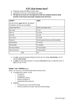 Class notes Spanish 