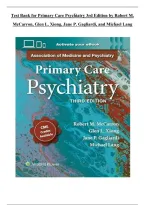 Test Bank for Primary Care Psychiatry&comma; 3rd Edition by Robert M&period; McCarron&comma; Glen L&period; Xiong&comma; Jane P&period; Gagliardi & Michael Lang