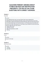 Aaai&sol;Isma Primary Aerobic&sol;Group&NewLine;Fitness Instructor Certification&NewLine;Frequently Tested Actual Exam&NewLine;Questions With Correct Answers