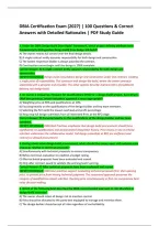 DBIA Certification Exam &lpar;2027&rpar; &vert; 100 Questions & Correct &NewLine;Answers with Detailed Rationales &vert; PDF Study Guide 