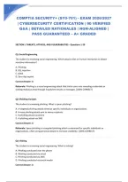 Comptia Security&plus; &lpar;Sy0-701&rpar; - Exam 2026&sol;2027 &vert; Cybersecurity Certification &vert; 90 Verified Q&A &vert; Detailed Rationales &vert; Ngn-Aligned &vert; Pass Guaranteed &ndash; A&plus; Graded