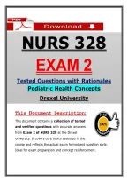 NURS 328 Exam 2 &ndash; Pediatric Health Concepts &lpar;Latest 2026&sol;2027&rpar; Drexel University &vert; Updated PDF
