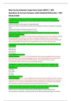 New Jersey Asbestos Supervisor Exam &lpar;2027&rpar; &vert; 100 &NewLine;Questions & Correct Answers with Detailed Rationales &vert; PDF &NewLine;Study Guide 