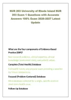 University of Rhode Island URI NUR 203 Exam 1 &vert; Essential Clinical Nursing Concepts & Rationales &vert; Complete Practice Questions & 100&percnt; Accurate Answers &vert; 2026&sol;2027 Latest Update