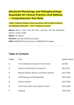 Advanced Physiology and Pathophysiology&colon; Essentials for Clinical Practice &lpar;2nd Edition&rpar; &mdash; Comprehensive Test Bank&NewLine;1&comma;000&plus; Original Multiple-Choice Questions with Verified Solutions and Detailed Rationales &mdash; All 17 Chapters Covered&NewLine;Editors&colon; Nancy C&period; Tkacs