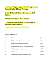 Advanced Physiology and Pathophysiology&colon; Essentials for Clinical Practice&NewLine;Nancy C&period; Tkacs & Linda L&period; Herrmann &mdash; 2nd Edition&NewLine;Complete Test Bank &mdash; All 17 Chapters&NewLine;1&comma;050&plus; Exam Questions with Verified Answers & Detailed Clinical Rationales&NewLine;Updated Edition 