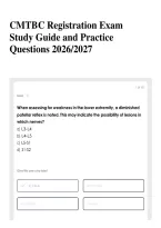 CMTBC Registration Exam Study Guide and Practice Questions 2026&sol;2027