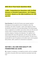 AHA ACLS Final Exam Question Bank&NewLine;1&comma;000&plus; Comprehensive Questions with Verified Answers & Detailed Explanations &vert; All Chapters Included &vert; Based on the AHA Guidelines for CPR and ECC&NewLine;&lowbar;&lowbar;&lowbar;&lowbar;&lowbar;&lowbar;&lowbar;&lowbar;&lowbar;&lowbar;&lowbar;&lowbar;&lowbar;&lowbar;&lowbar;&lowbar;&lowbar;&lowbar;&lowbar;&lowbar;&lowbar;&lowbar;&lowbar;&lowbar;&lowbar;&lowbar;&lowbar;&lowbar;&lowbar;&lowbar;&lowbar;&lowbar;&lowbar;&lowbar;&lowbar;&lowbar;&lowbar;&lowbar;&lowbar;&lowbar;&NewLine;Exam Overview&colon; The AHA ACLS Pr