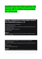 Dva2601 Exam Pack 2026 questions and &NewLine;answers 100 &percnt; verified and guaranteed &NewLine;for a direct pass