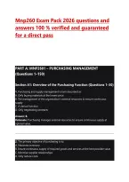 Mnp260 Exam Pack 2026 questions and &NewLine;answers 100 &percnt; verified and guaranteed &NewLine;for a direct pass &NewLine;
