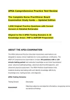 APEA Comprehensive Practice Test Review&NewLine;The Complete Nurse Practitioner Board Examination Study Guide &mdash; Updated Edition&NewLine;1&comma;050 Original Practice Questions with Correct Answers & Detailed Rationales&NewLine;Aligned to the 6 APEA Testing Domains & 18 Knowledge Ar
