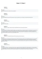 Nursing 111 Comprehensive Examination Test 2026