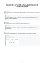 Exam &num;4 Bio Updated Actual Questions And&NewLine;Correct Answers&NewLine;