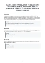Exam 1&colon; Ati Rn Introduction To Community&comma;&NewLine;Population&comma; Public&comma; And Global Health&NewLine;Assessment Updated Actual Questions With&NewLine;Correct Answers