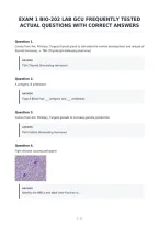Exam 1 Bio-202 Lab Gcu Frequently Tested&NewLine;Actual Questions With Correct Answers