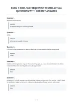 Exam 1 Bus3-160 Frequently Tested Actual&NewLine;Questions With Correct Answers