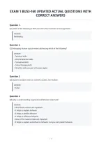 Exam 1 Bus3-160 Updated Actual Questions With&NewLine;Correct Answers&NewLine;