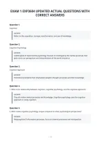 Exam 1 Exp3604 Updated Actual Questions With&NewLine;Correct Answers&NewLine;