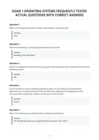 Exam 1 Operating Systems Frequently Tested&NewLine;Actual Questions With Correct Answers