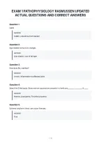 Exam 1 Pathophysiology Rasmussen Updated&NewLine;Actual Questions And Correct Answers